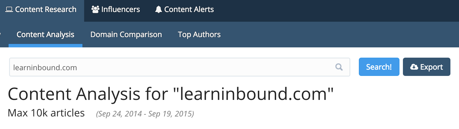 Domain Content Analysis