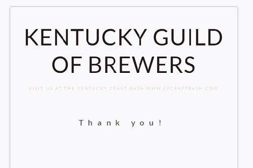 Kentucky Guild of Brewers Confirmation Page