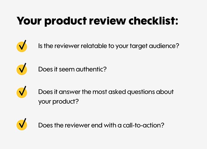 Product Review Checklist
