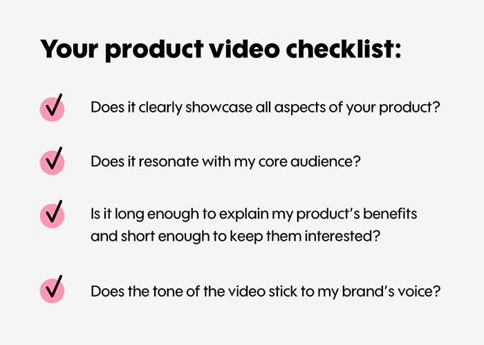 Product Video Checklist