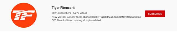 Tiger Fitness YouTube Channel