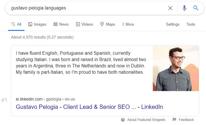 Gustavo Pelogia languages